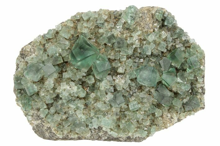 Fluorescent Green Fluorite Cluster - Diana Maria Mine, England #235385